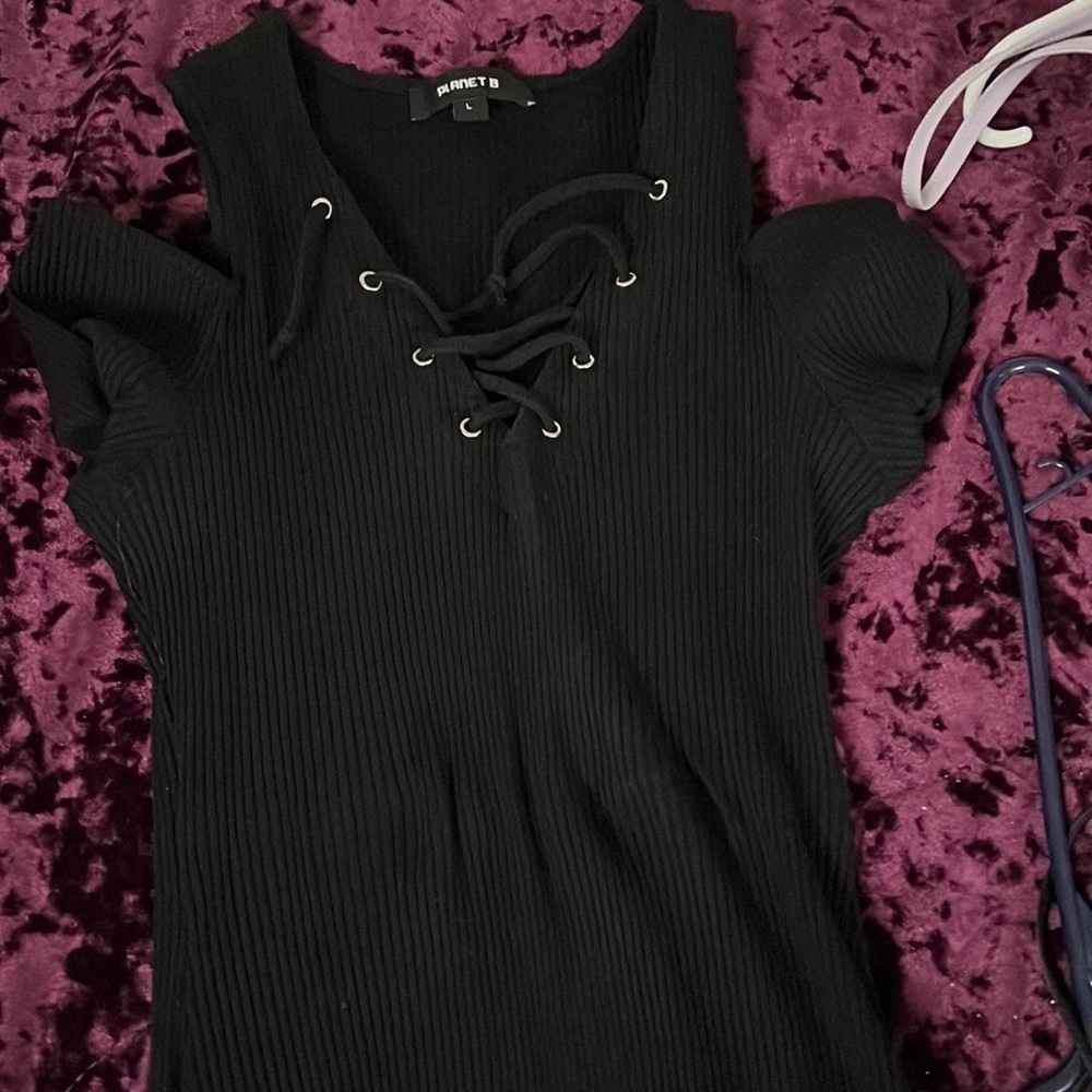 Black Ribbed Dress